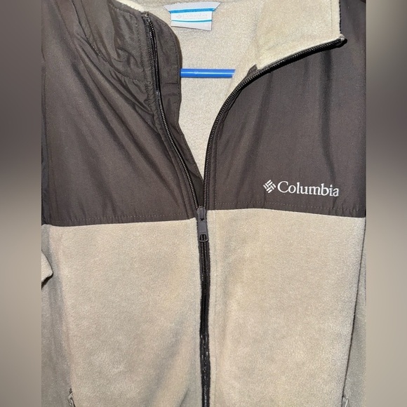 Women's Columbia Zip Front Fleece Tan And Brown Size Medium - Picture 3 of 6